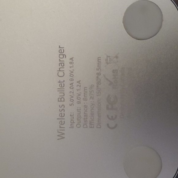 🖤 BULLET CHARGE Wireless Charging Pad - For Smart Phone Qi Standard - NEW - Picture 10 of 11